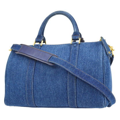 CHANEL 1996-1997 Indigo Denim 2way Boston 36