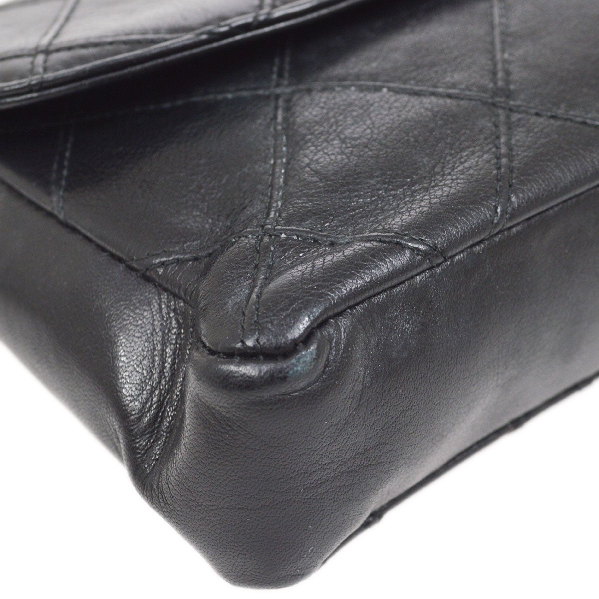 CHANEL 1991-1994 Black Lambskin Cosmoline Belt Bag #70