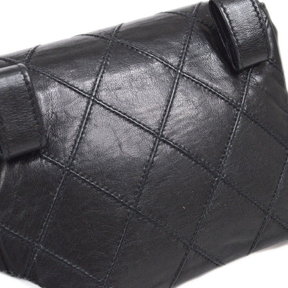 CHANEL 1991-1994 Black Lambskin Cosmoline Belt Bag #70