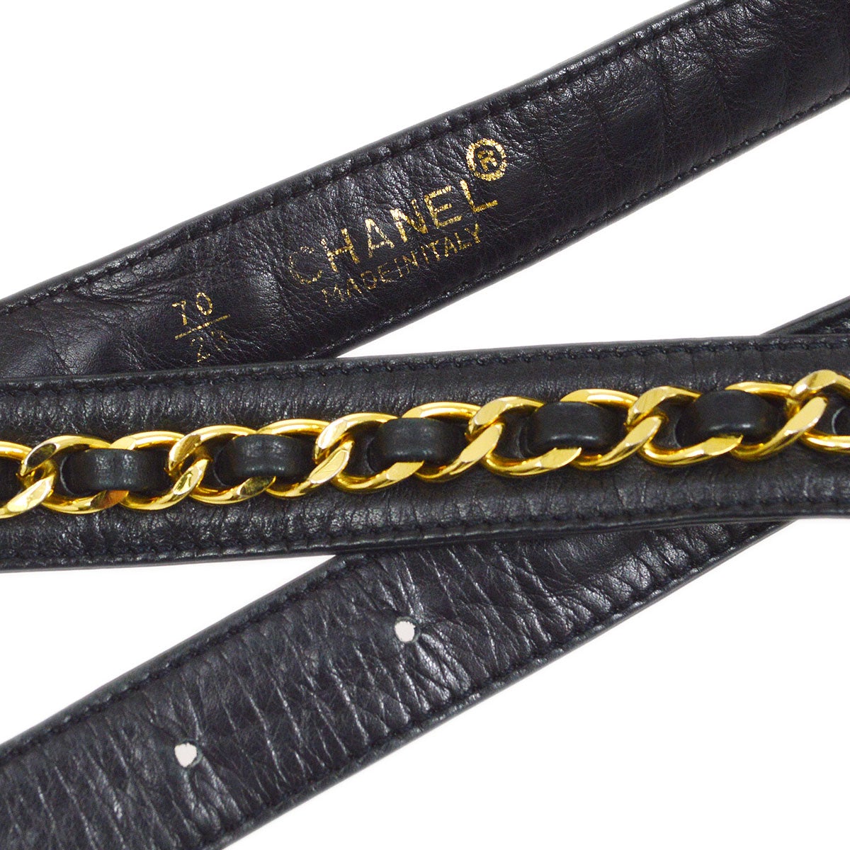 CHANEL 1991-1994 Black Lambskin Cosmoline Belt Bag #70