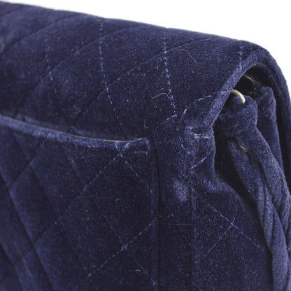 CHANEL 1996-1997 Purple Velvet Classic Flap Backpack Medium