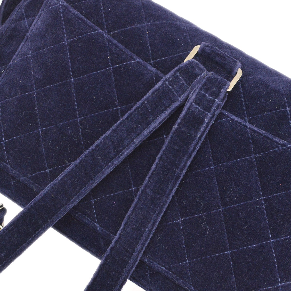 CHANEL 1996-1997 Purple Velvet Classic Flap Backpack Medium