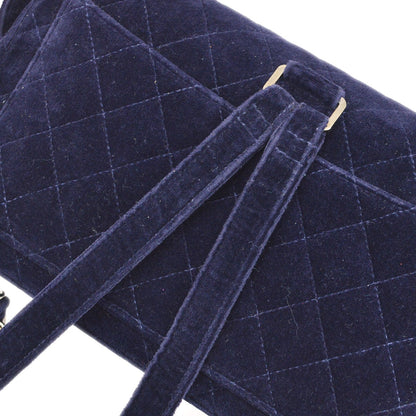 CHANEL 1996-1997 Purple Velvet Classic Flap Backpack Medium