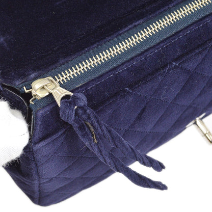 CHANEL 1996-1997 Purple Velvet Classic Flap Backpack Medium