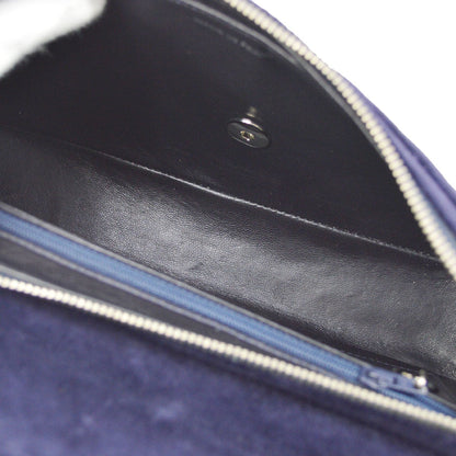CHANEL 1996-1997 Purple Velvet Classic Flap Backpack Medium