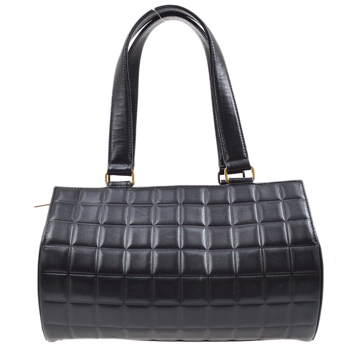 CHANEL 2001-2003 Black Lambskin Choco Bar Handbag
