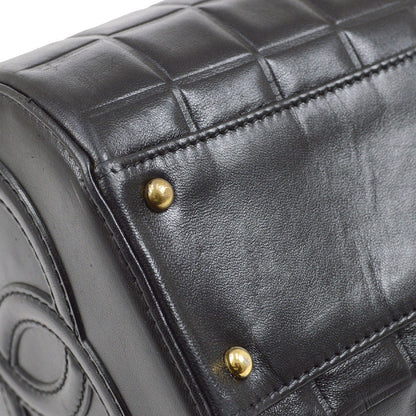 CHANEL 2001-2003 Black Lambskin Choco Bar Handbag