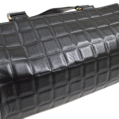 CHANEL 2001-2003 Black Lambskin Choco Bar Handbag