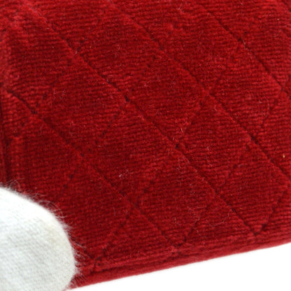 CHANEL 1989-1991 Red Velvet Classic Flap Micro