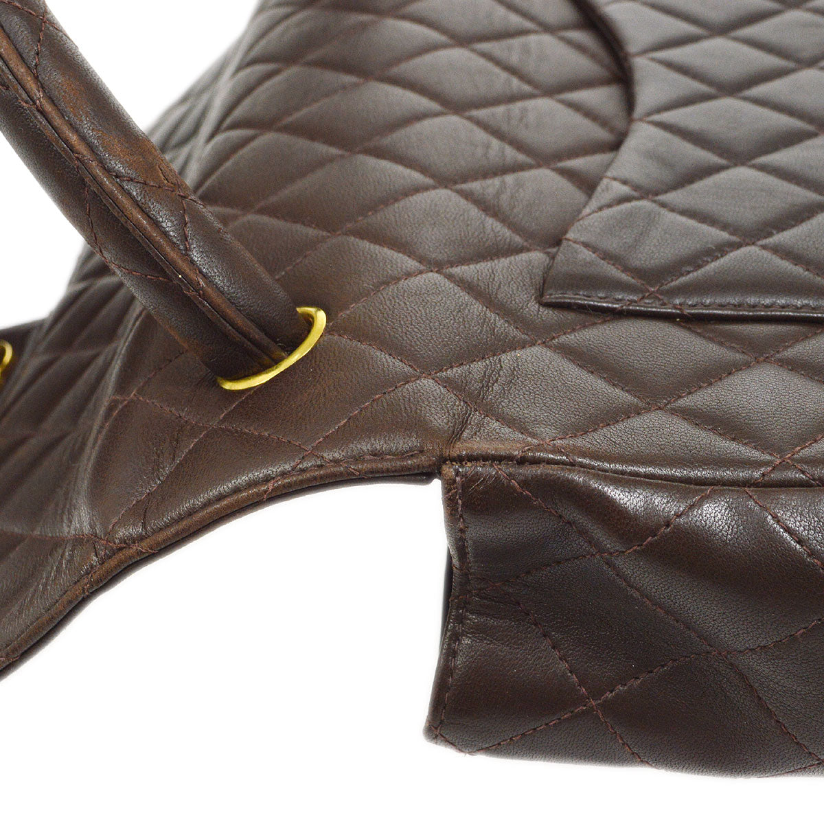 CHANEL 1994 Classic Flap Handbag Set Brown Lambskin