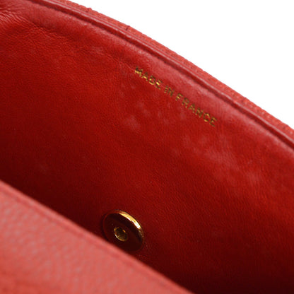 CHANEL 1991-1994 Vertical Classic Square Flap 17 Red Caviar