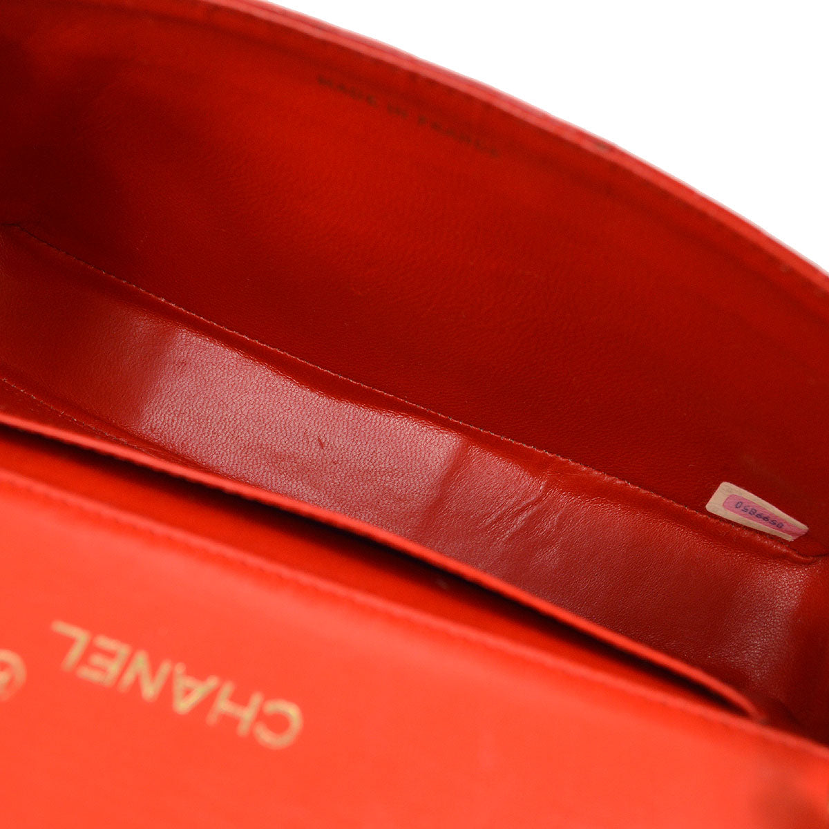 CHANEL 1986-1989 Red Crocodile Pointed Flap Bag