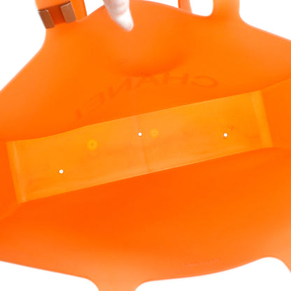 CHANEL Tote Bag Orange Rubber