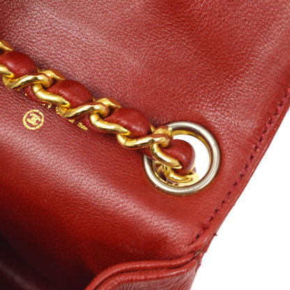 CHANEL 1990s Red Lambskin Belt Bag Micro