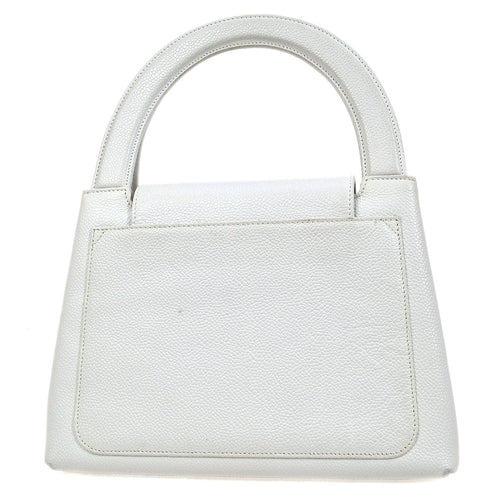 CHANEL 1997-1999 Handbag White Caviar