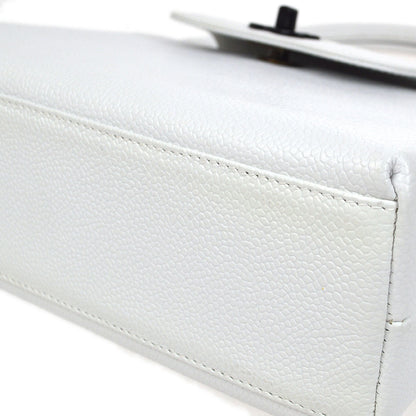 CHANEL 1997-1999 Handbag White Caviar