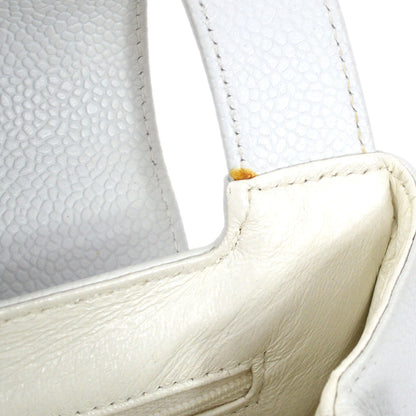 CHANEL 1997-1999 Handbag White Caviar