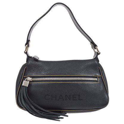 CHANEL 2001-2003 Black Caviar Hobo Bag
