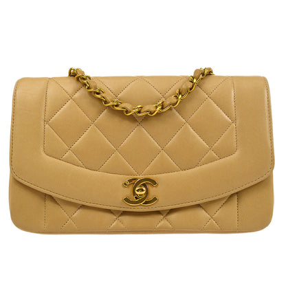 CHANEL * 1994-1996 Beige Lambskin Diana Small