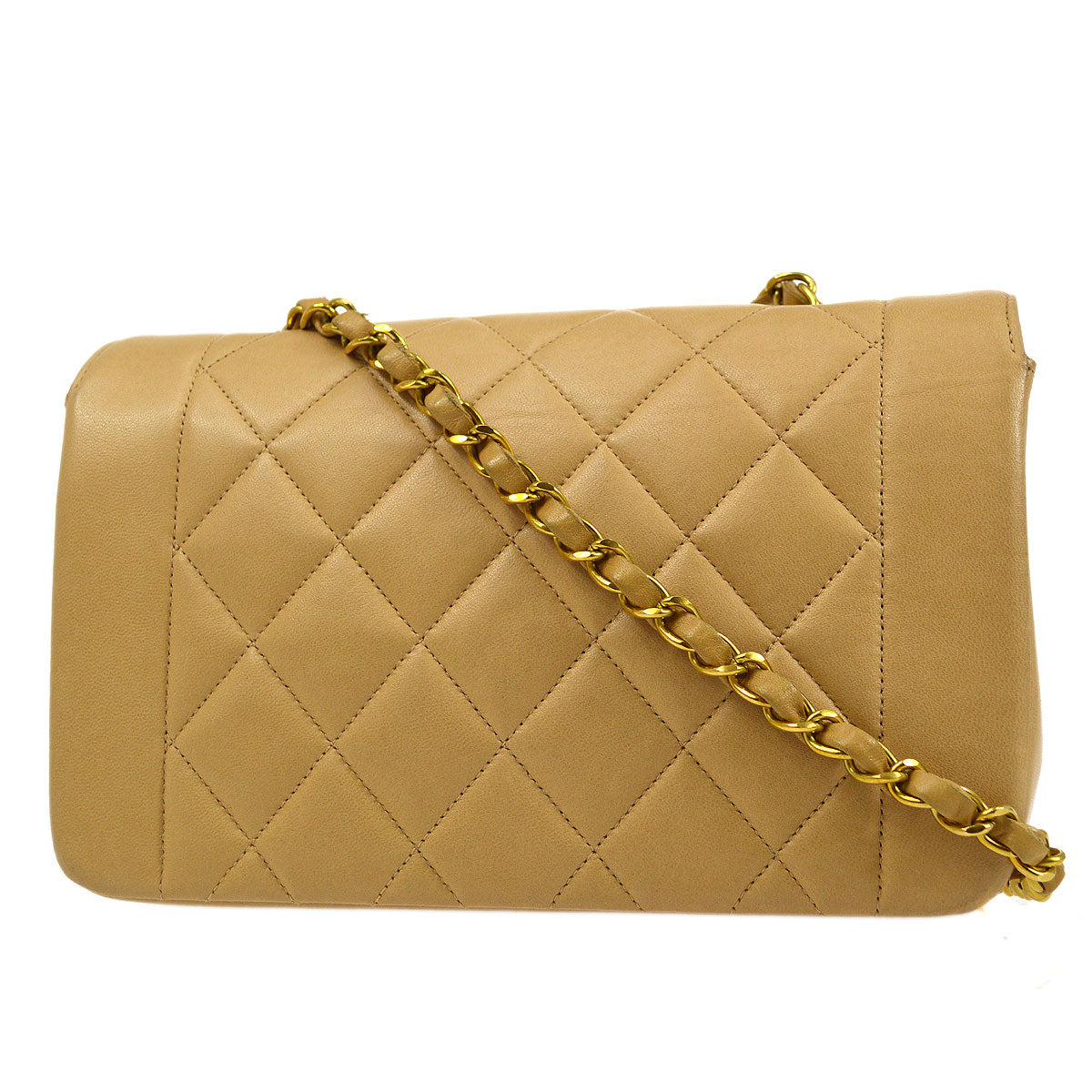 CHANEL * 1994-1996 Beige Lambskin Diana Small
