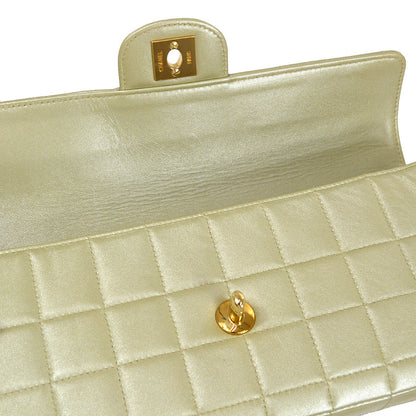 CHANEL 2001-2003 Choco Bar East West Gold Lambskin