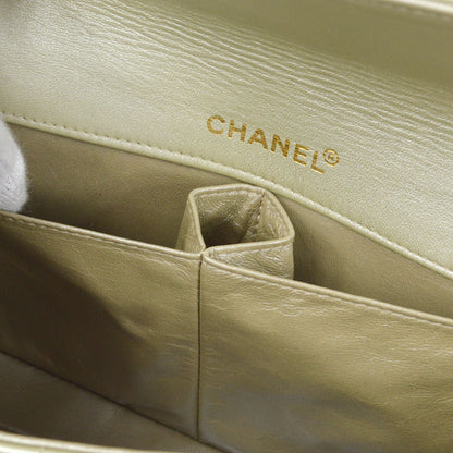 CHANEL 2001-2003 Choco Bar East West Gold Lambskin