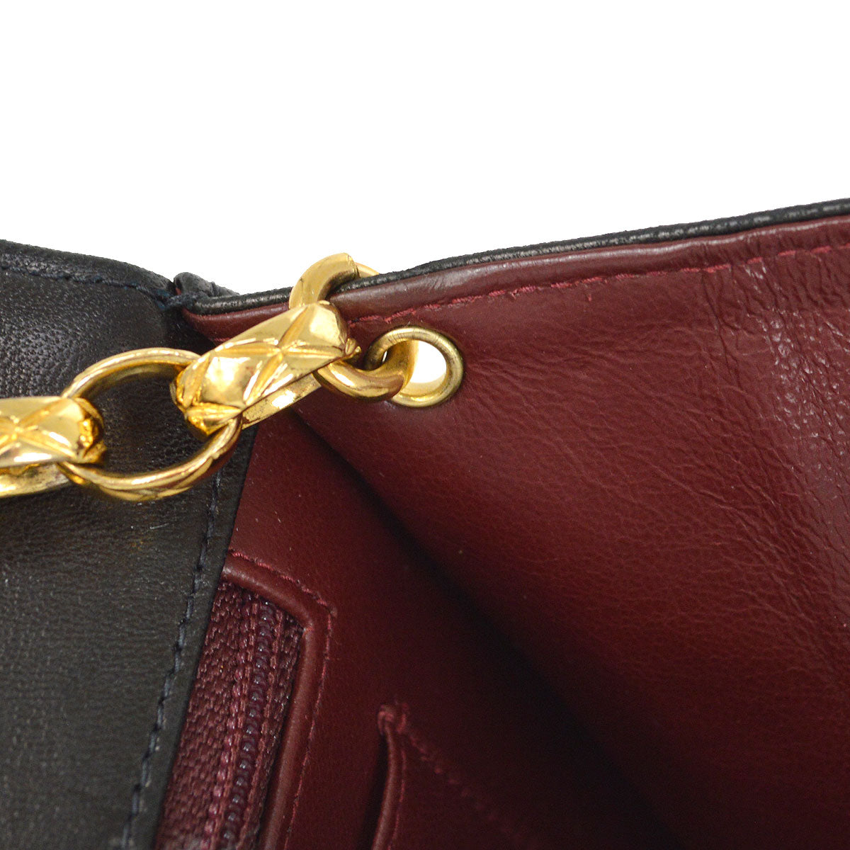 CHANEL 1991-1994 Black Lambskin horizontal Flap Bag