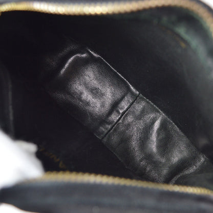CHANEL 1986-1988 Diamond Camera Bag Mini Black Suede