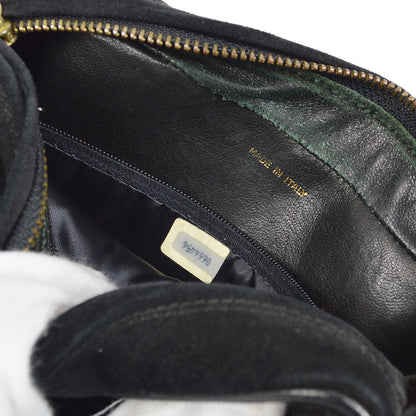 CHANEL 1986-1988 Diamond Camera Bag Mini Black Suede