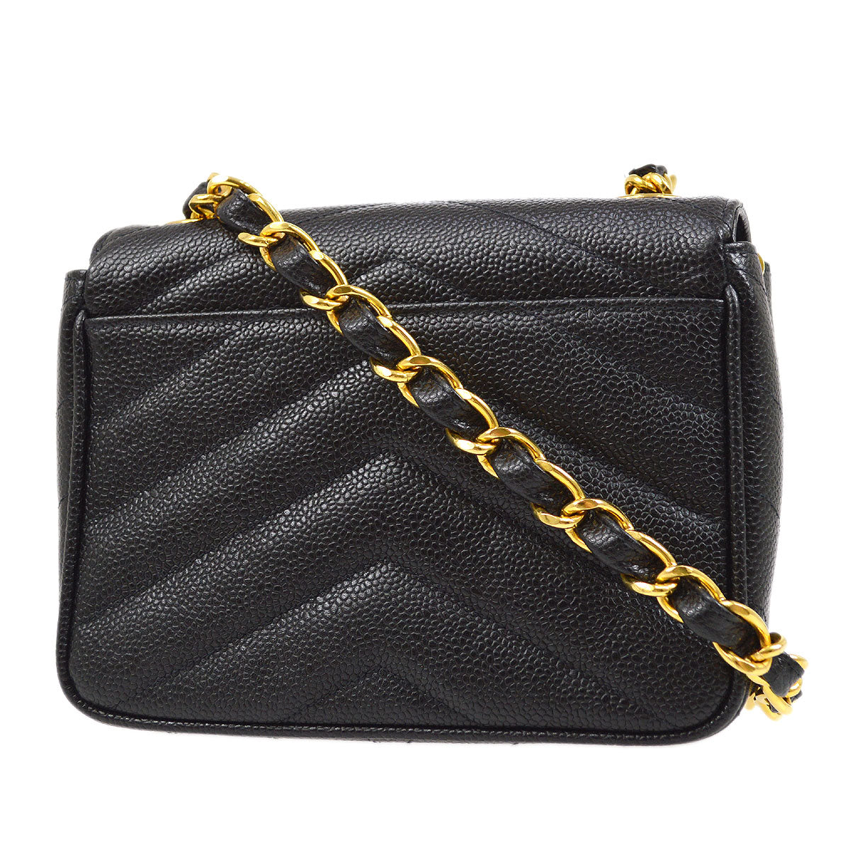 CHANEL 1994-1996 Chevron Letter Flap Bag
