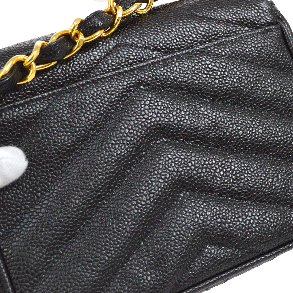 CHANEL 1994-1996 Chevron Letter Flap Bag