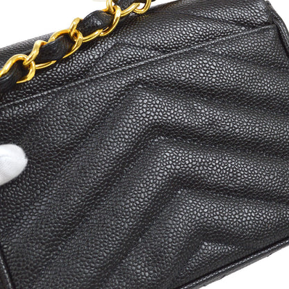 CHANEL 1994-1996 Chevron Letter Flap Bag