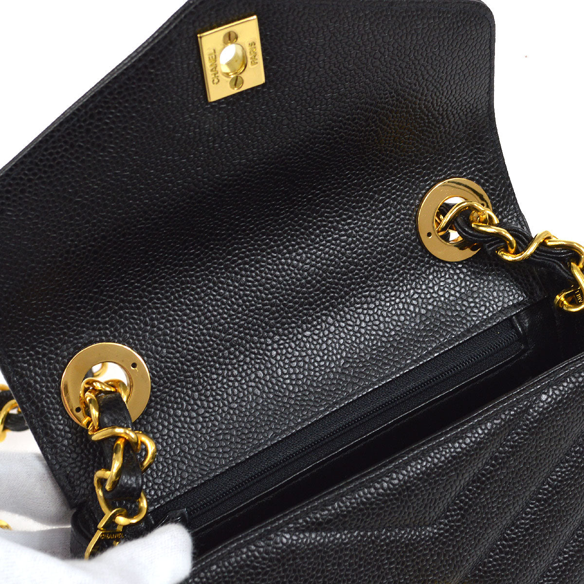 CHANEL 1994-1996 Chevron Letter Flap Bag