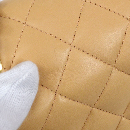 CHANEL 2004-2005 Classic Flap Medium Beige Lambskin