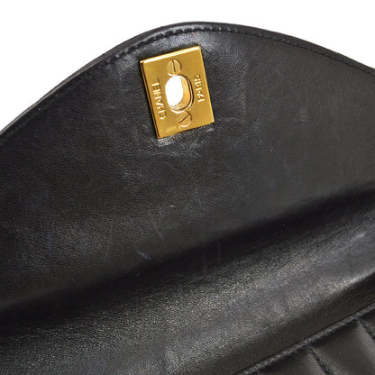 CHANEL 1994-1996 Black Lambskin Vertical Evening Bag