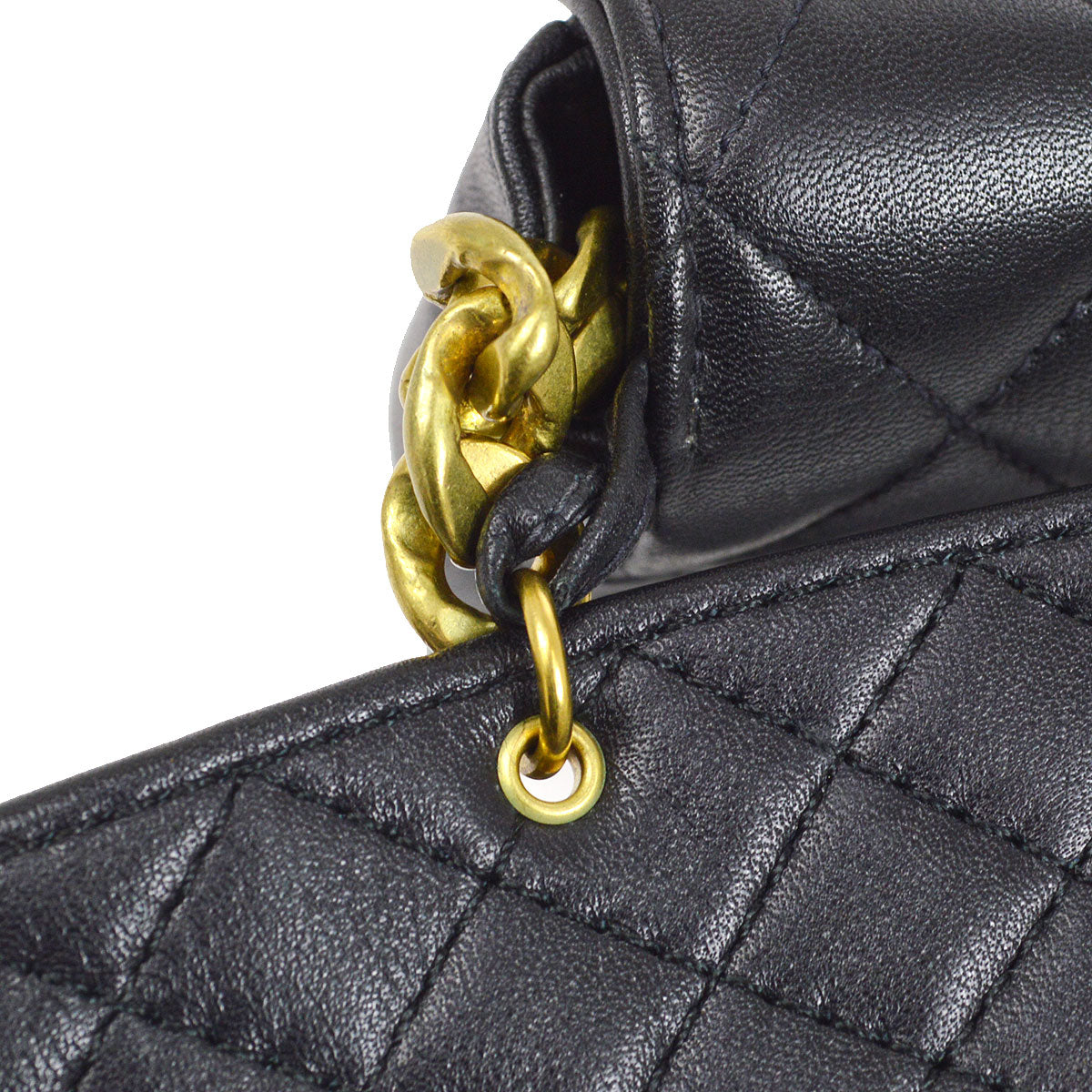 CHANEL 1994 Belt Bum Bag Black Lambskin #75