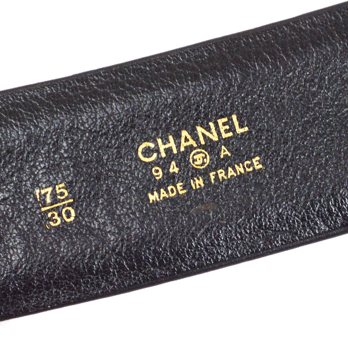 CHANEL 1994 Belt Bum Bag Black Lambskin #75