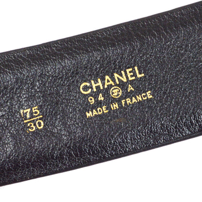 CHANEL 1994 Belt Bum Bag Black Lambskin #75