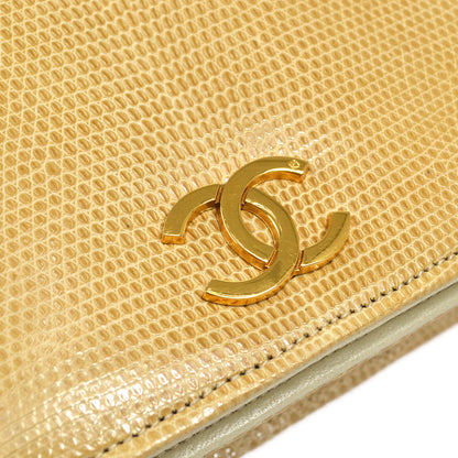 CHANEL * 1986-1988 Beige Pushlock Full Flap Mini