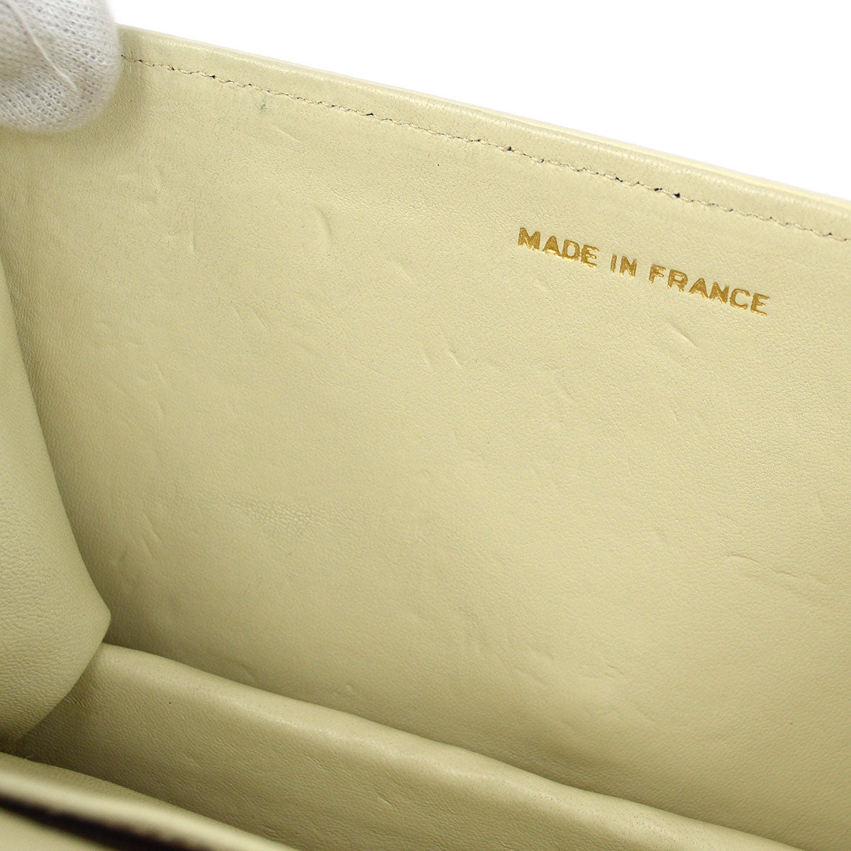 CHANEL * 1986-1988 Beige Pushlock Full Flap Mini