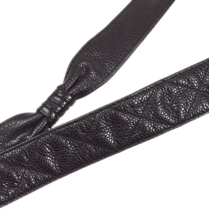 CHANEL 1991-1994 Black Caviar Diamond Camera Bag Mini