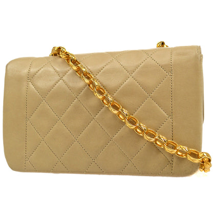 CHANEL 1991-1994 Beige Lambskin Border Flap Mini
