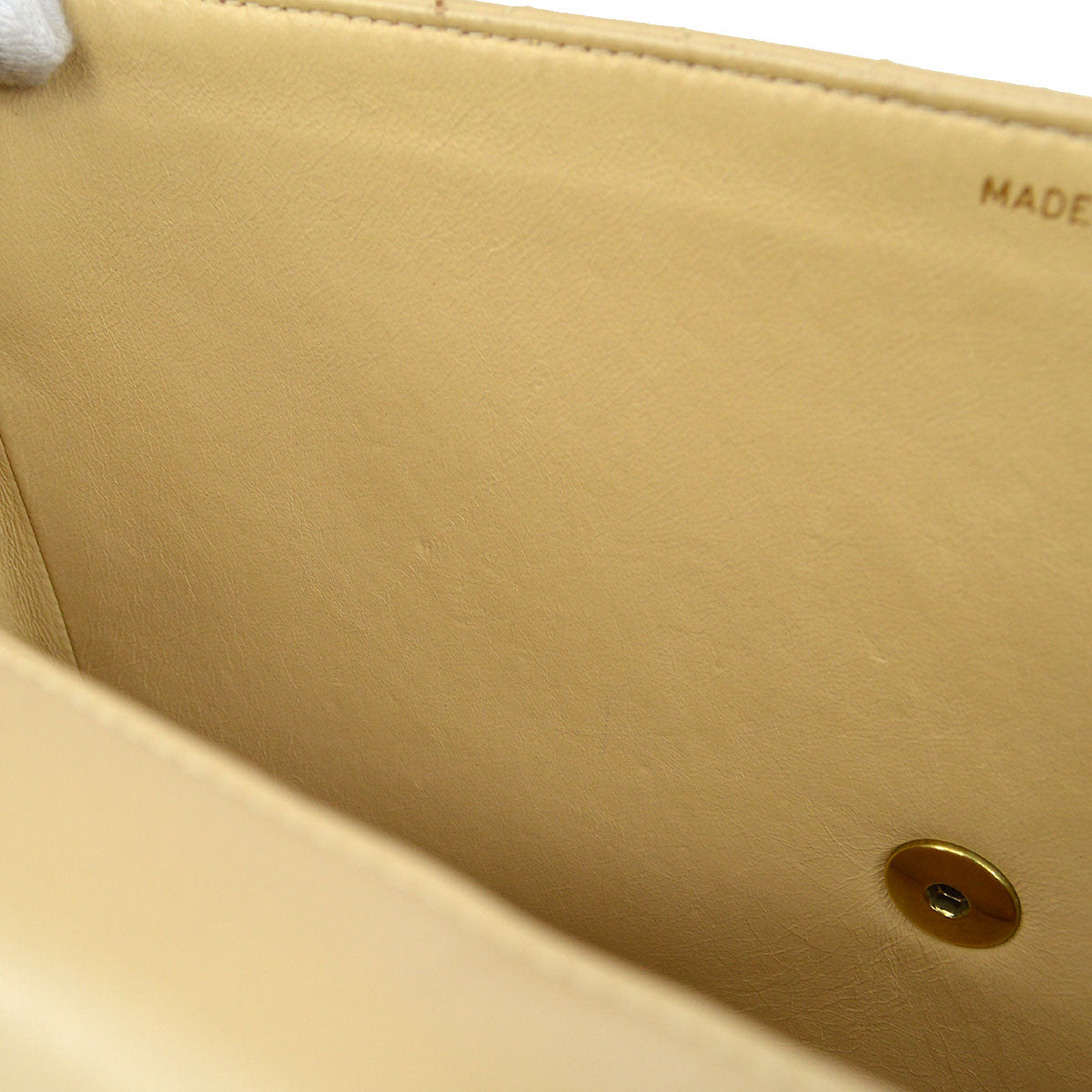 CHANEL 1994-1996 Beige Lambskin Classic Flap Jumbo