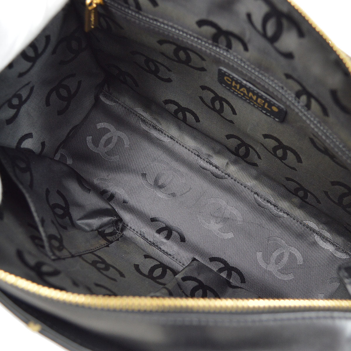 CHANEL 2004 Black Calfskin Wild Stitch Handbag