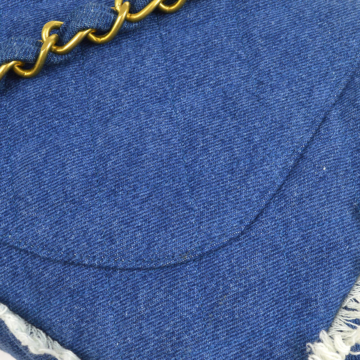 CHANEL * 1991-1994 Straight Flap Maxi Denim
