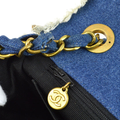 CHANEL * 1991-1994 Straight Flap Maxi Denim
