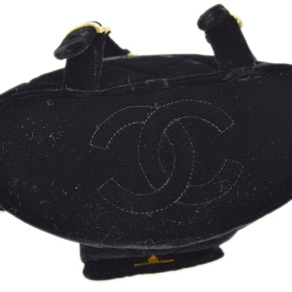CHANEL * 1994-1996 Black Velvet Duma Backpack Small
