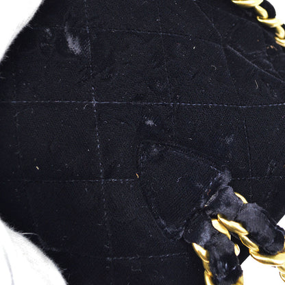 CHANEL * 1994-1996 Black Velvet Duma Backpack Small