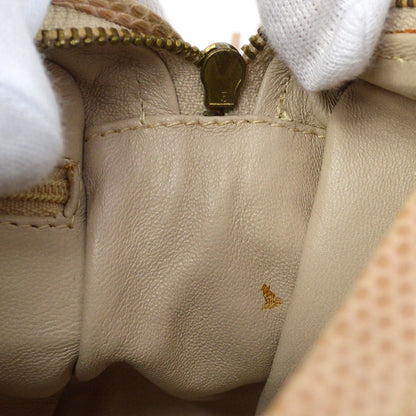 CHANEL * 1986-1988 Beige Lizard Diamond Camera Bag Mini