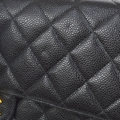 CHANEL 2000-2001 Classic Flap Jumbo Black Caviar